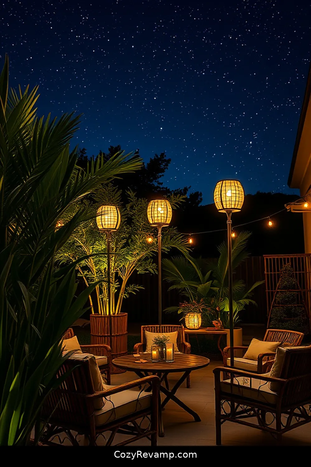 Outdoor Bamboo Lighting for 24 Must-Have Features for an Industrial Outdoor Patio Using Bamboo Material