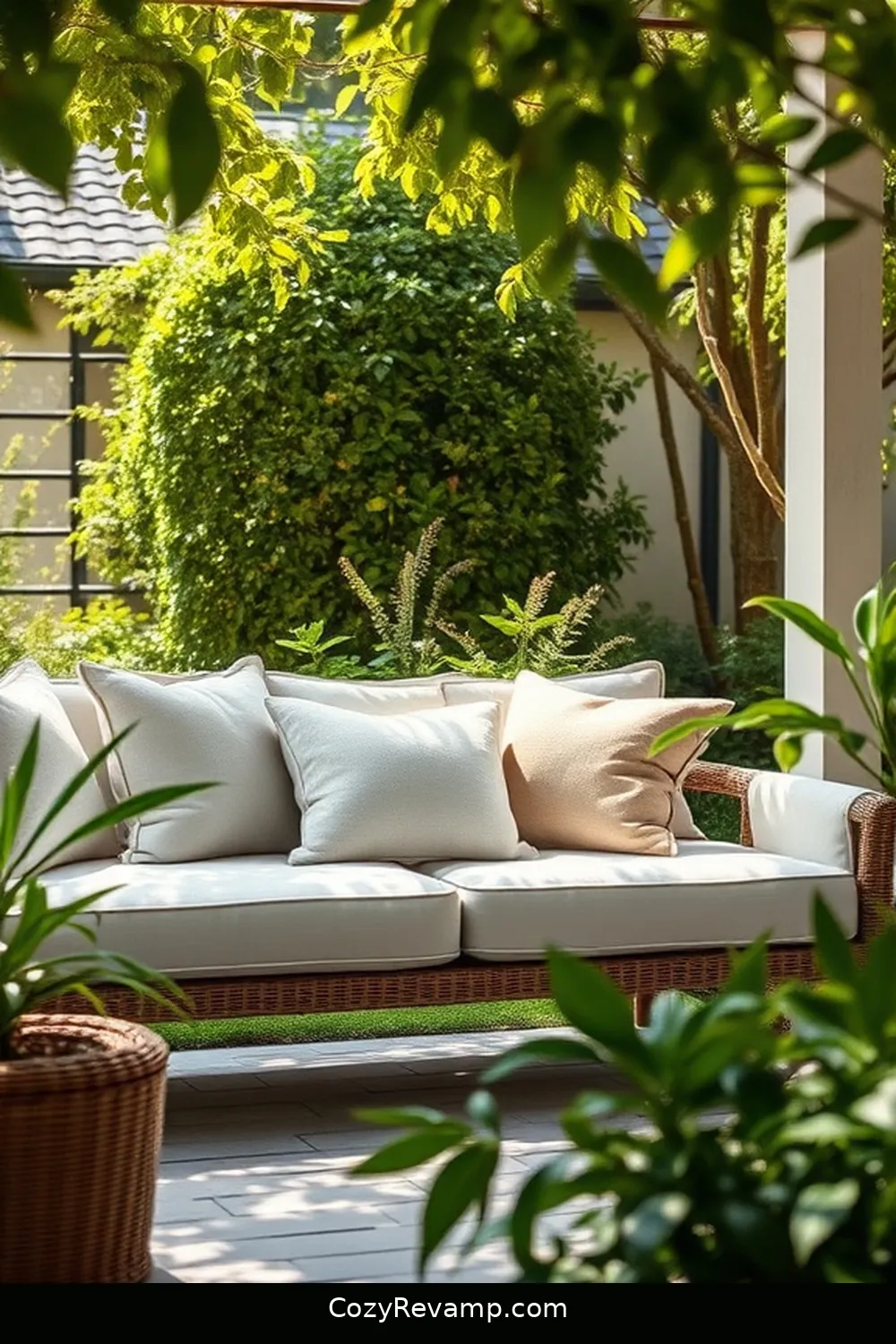 20. Cozy Outdoor Sofa for 24 Must-Have Mid-Century Modern Outdoor Patio Items With Organic Cotton Materials