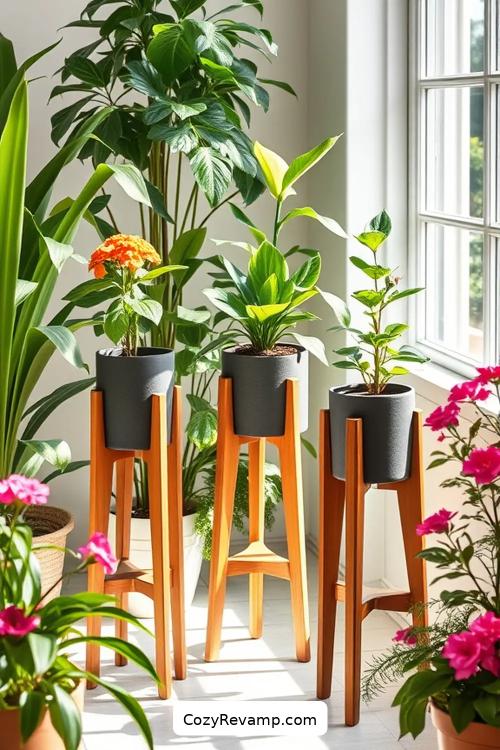 23. Stylish Plant Stands for 24 Must-Have Mid-Century Modern Outdoor Patio Items With Organic Cotton Materials