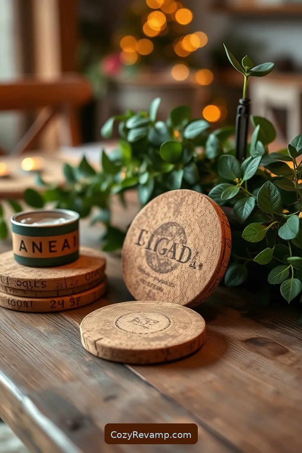 Cork Coasters for 24 Must-Have Natural Fiber Materials for Your Bohemian Garage Decor