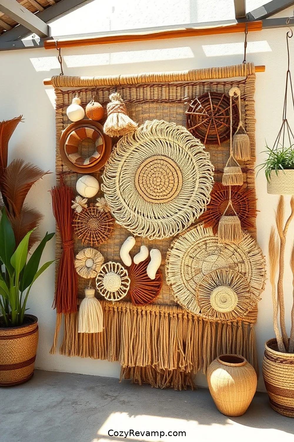 Woven Wall Art for 24 Must-Have Natural Fiber Materials for Your Bohemian Garage Decor