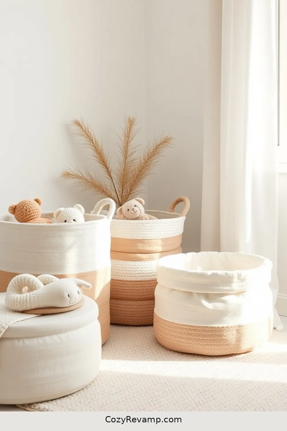 Organic Cotton Toy Baskets for 24 Must-Have Organic Cotton Materials for a Minimalist Nursery