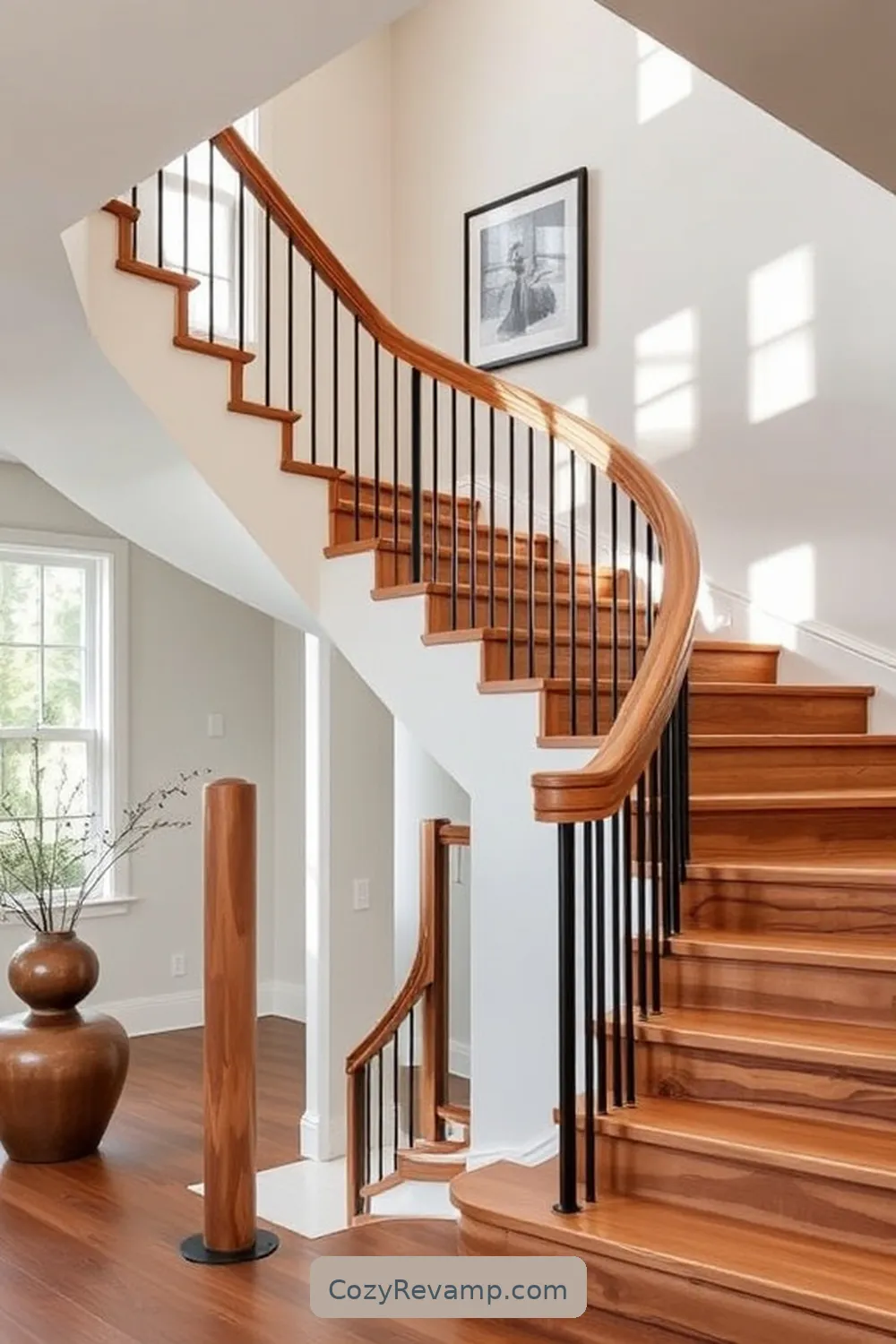 24 Stunning Minimalist Hallway Design Ideas Using Recycled Wood Material 15 Custom Wood Railing for Staircases for 24 Stunning Minimalist Hallway Design Ideas Using Recycled Wood Material