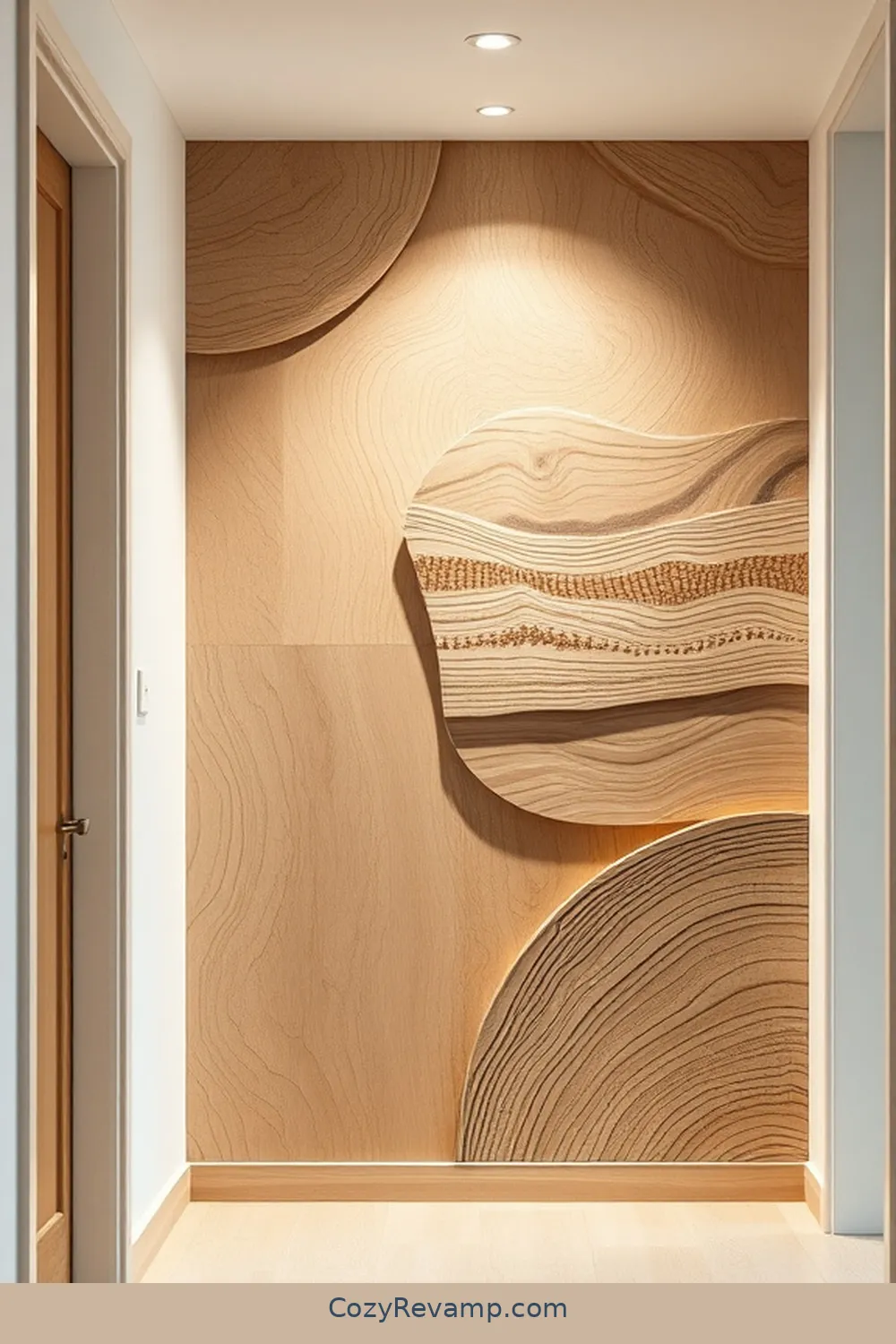 24 Stunning Minimalist Hallway Design Ideas Using Recycled Wood Material 25 Layered Wood Designs for Wall Art for 24 Stunning Minimalist Hallway Design Ideas Using Recycled Wood Material