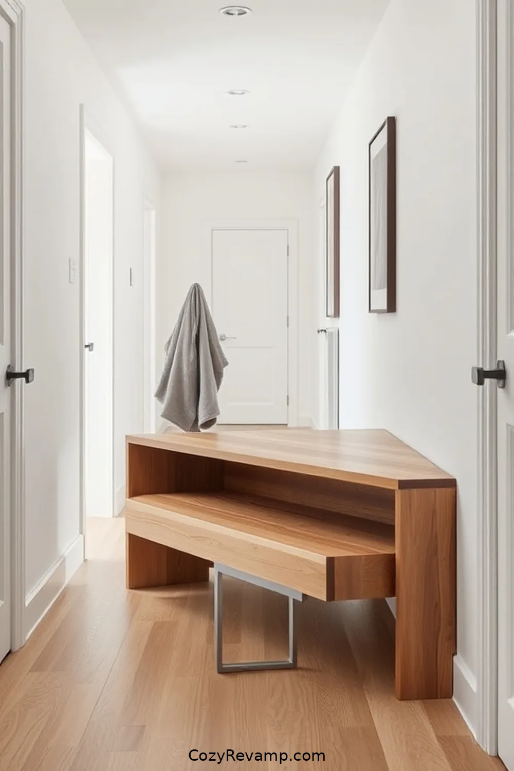 24 Stunning Minimalist Hallway Design Ideas Using Recycled Wood Material 4 Minimalist Wood Bench With Storage for 24 Stunning Minimalist Hallway Design Ideas Using Recycled Wood Material