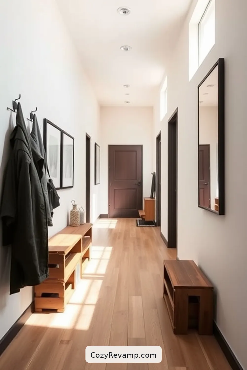 24 Stunning Minimalist Hallway Design Ideas Using Recycled Wood Material 23 Repurposed Wood Crates for Unique Storage for 24 Stunning Minimalist Hallway Design Ideas Using Recycled Wood Material