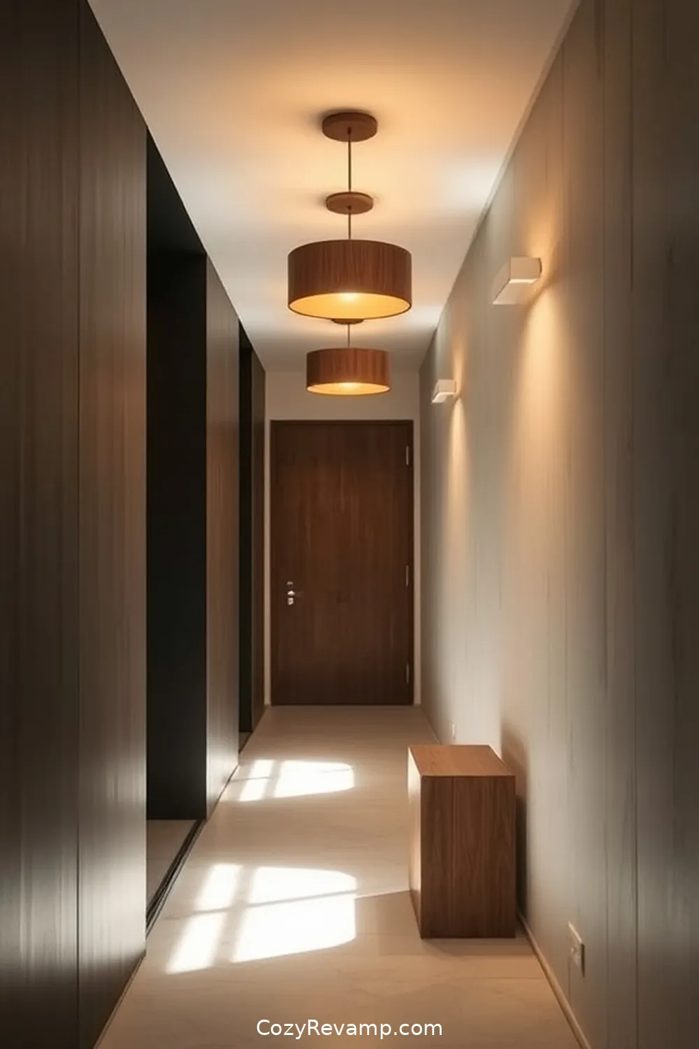 24 Stunning Minimalist Hallway Design Ideas Using Recycled Wood Material 13 Sleek Wood Lighting Fixtures for 24 Stunning Minimalist Hallway Design Ideas Using Recycled Wood Material