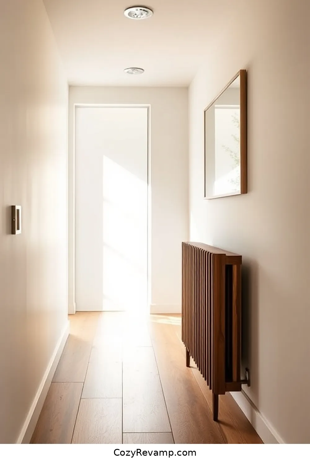 24 Stunning Minimalist Hallway Design Ideas Using Recycled Wood Material 20 Wood-Covered Radiator Cabinets for 24 Stunning Minimalist Hallway Design Ideas Using Recycled Wood Material