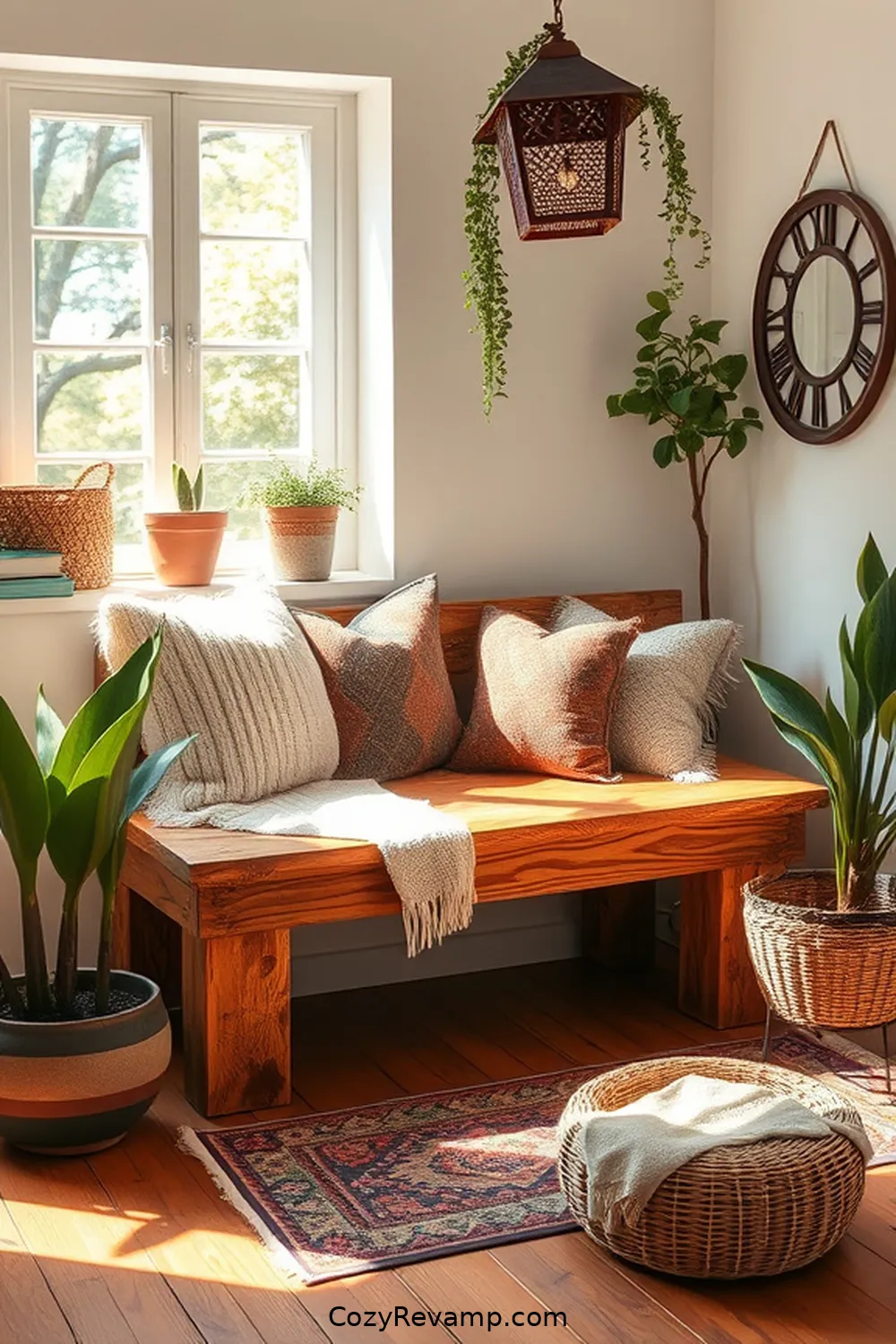 Cozy Nook With Recycled Wood Bench for 24 Stunning Modern Farmhouse Dining Room Ideas With Recycled Wood Material