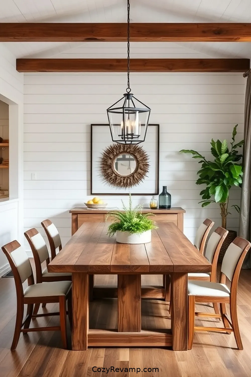 Modern Farmhouse With Shiplap Walls for 24 Stunning Modern Farmhouse Dining Room Ideas With Recycled Wood Material