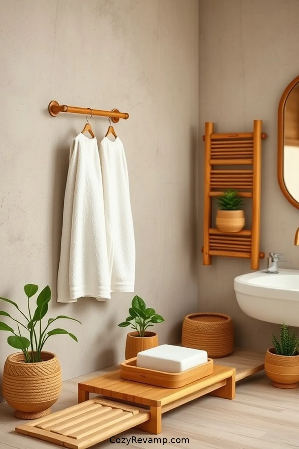 24 Stunning Rustic Bathroom Ideas With Bamboo Material 12 Bamboo Accessories for a Cohesive Look for 24 Stunning Rustic Bathroom Ideas With Bamboo Material