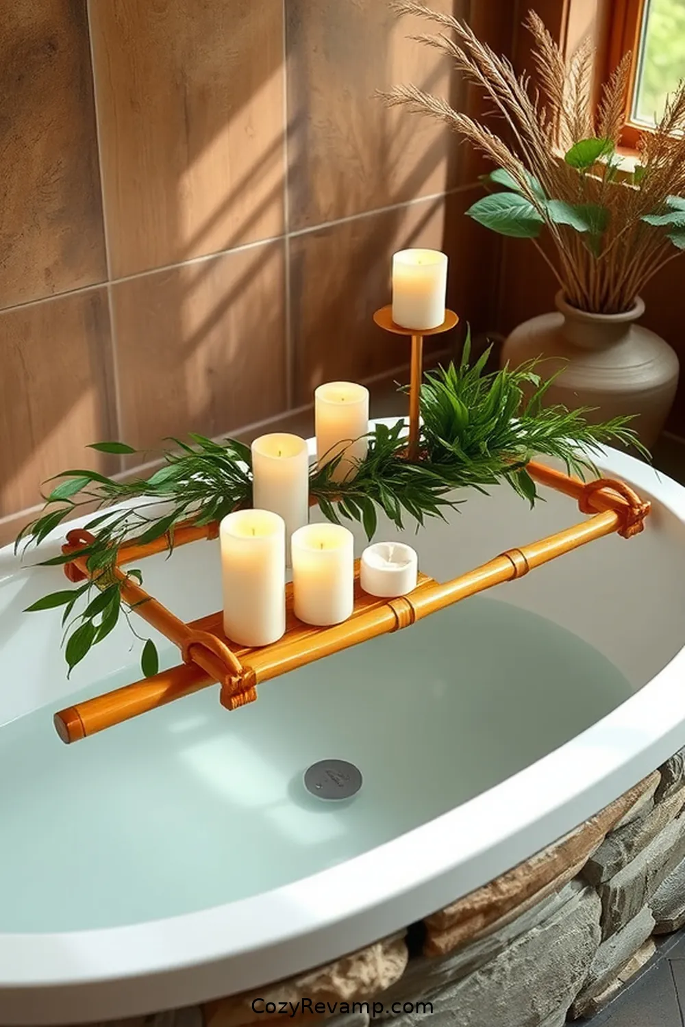 24 Stunning Rustic Bathroom Ideas With Bamboo Material 20 Bamboo Bath Caddies for Relaxation for 24 Stunning Rustic Bathroom Ideas With Bamboo Material