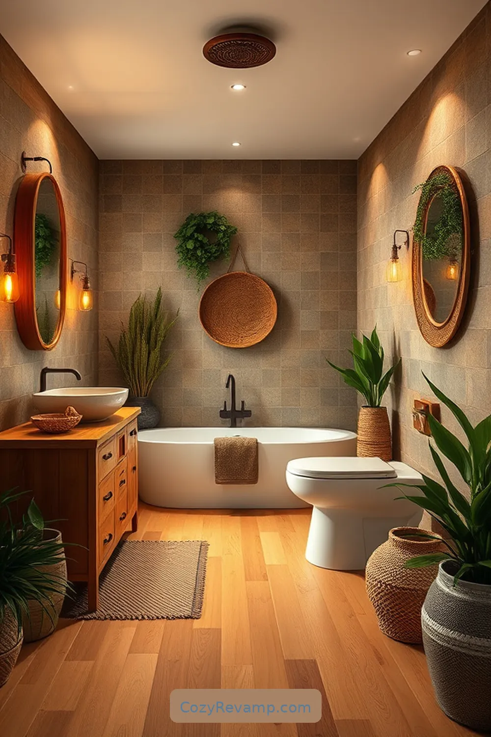 24 Stunning Rustic Bathroom Ideas With Bamboo Material 4 Bamboo Flooring for a Natural Touch for 24 Stunning Rustic Bathroom Ideas With Bamboo Material