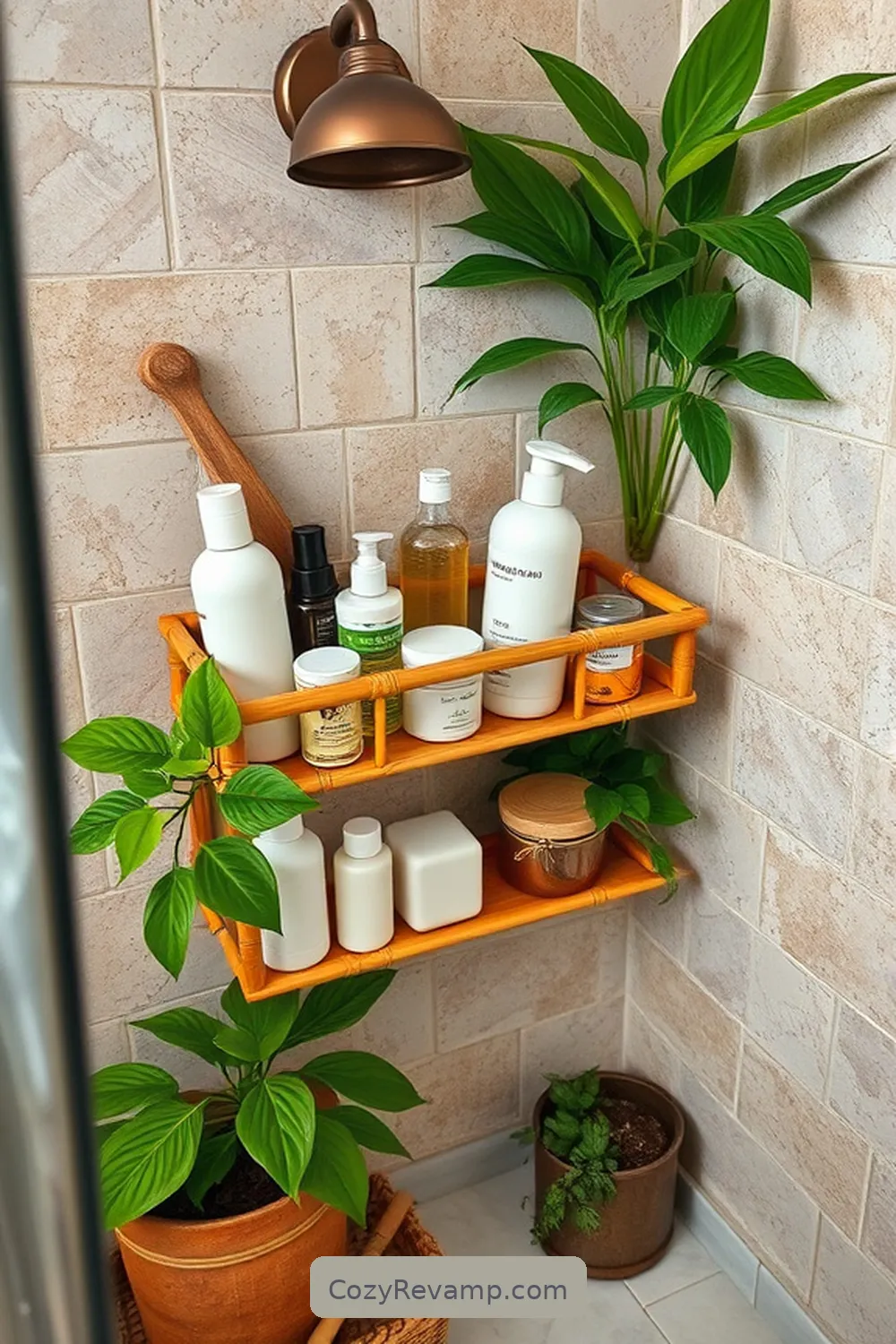 24 Stunning Rustic Bathroom Ideas With Bamboo Material 24 Bamboo Shower Caddies for Organization for 24 Stunning Rustic Bathroom Ideas With Bamboo Material