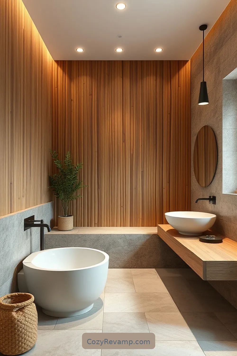 24 Stunning Rustic Bathroom Ideas With Bamboo Material 7 Bamboo Wall Panels for Texture for 24 Stunning Rustic Bathroom Ideas With Bamboo Material