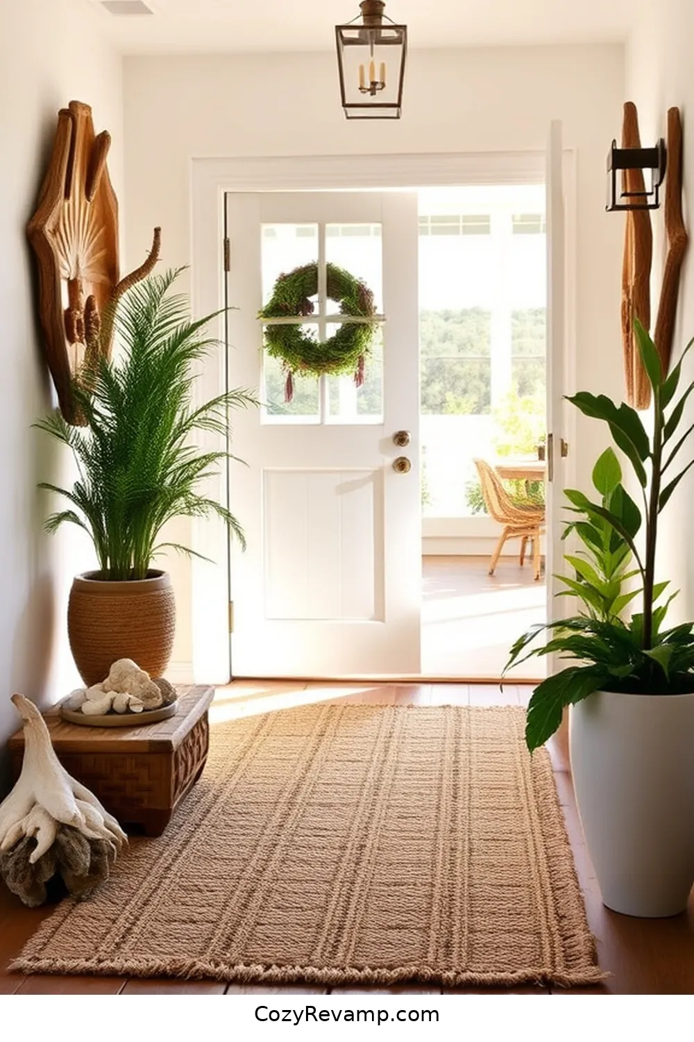 Sisal Doormats to Welcome Guests for 24 Ways to Create a Coastal Entryway Using Natural Fibers