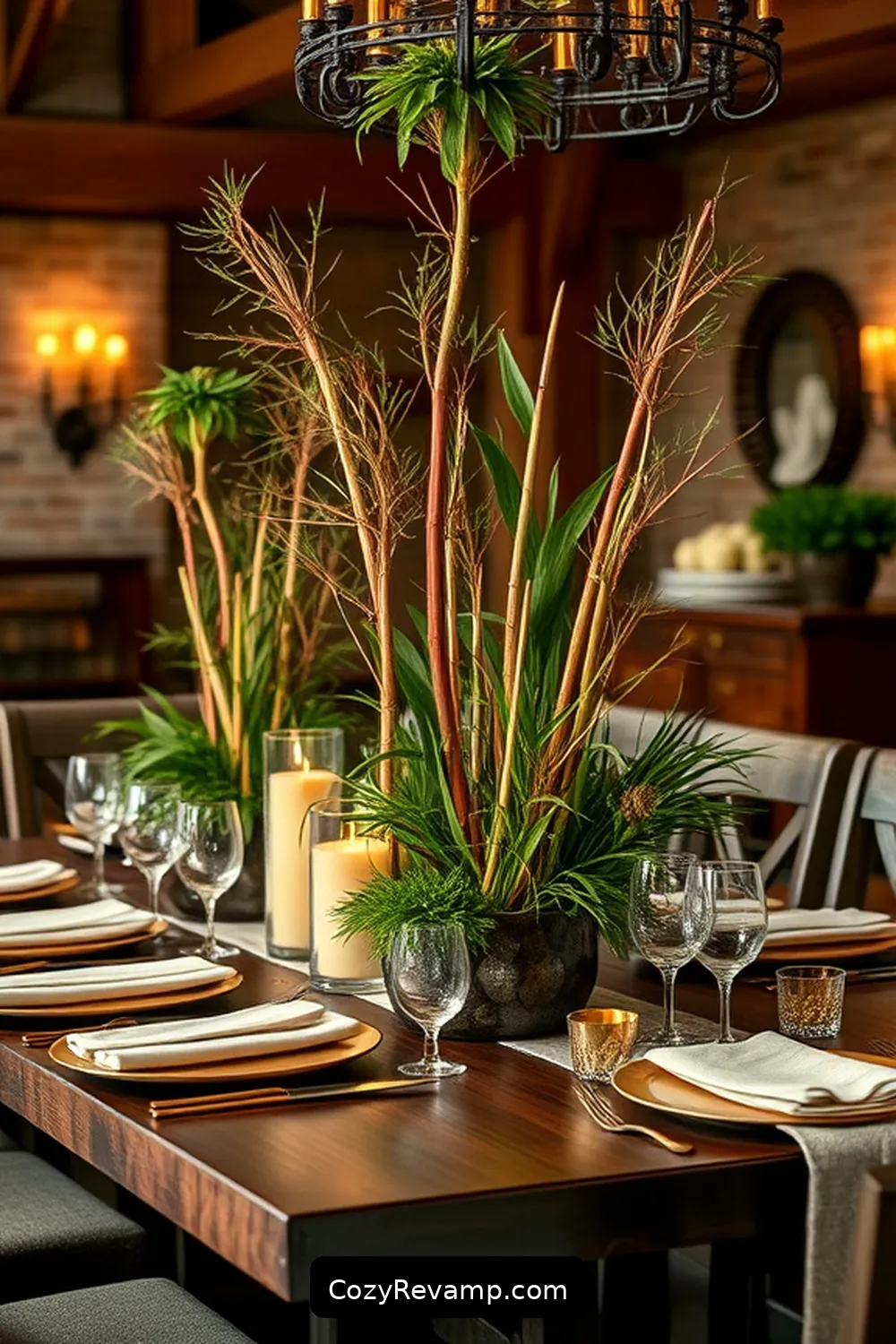 Use Bamboo Centerpieces for 24 Ways to Create a Rustic Dining Room With Bamboo Material
