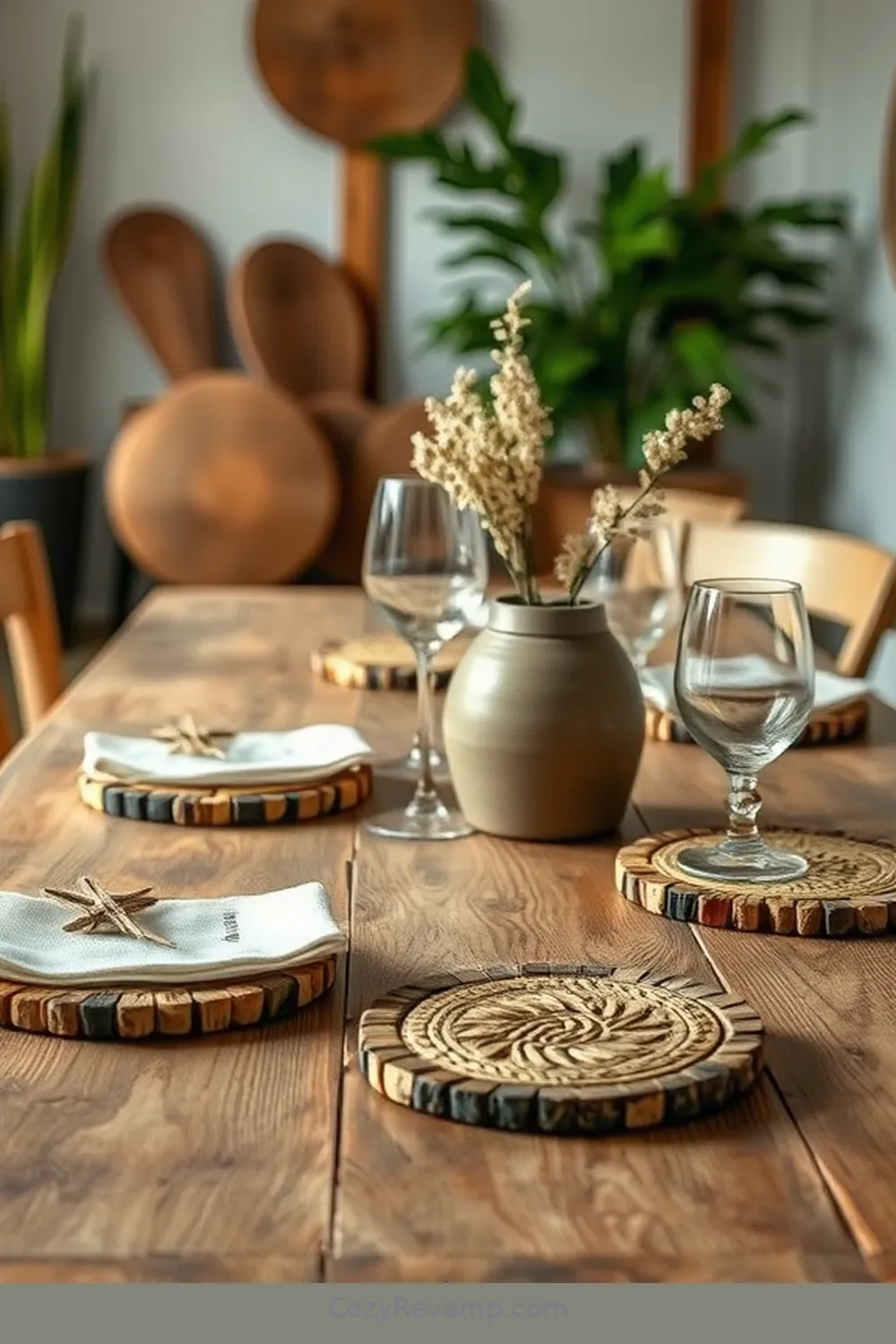 Use Bamboo Coasters for 24 Ways to Create a Rustic Dining Room With Bamboo Material
