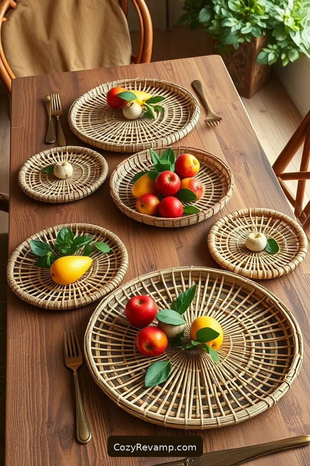 Use Bamboo Trays for Serving for 24 Ways to Create a Rustic Dining Room With Bamboo Material