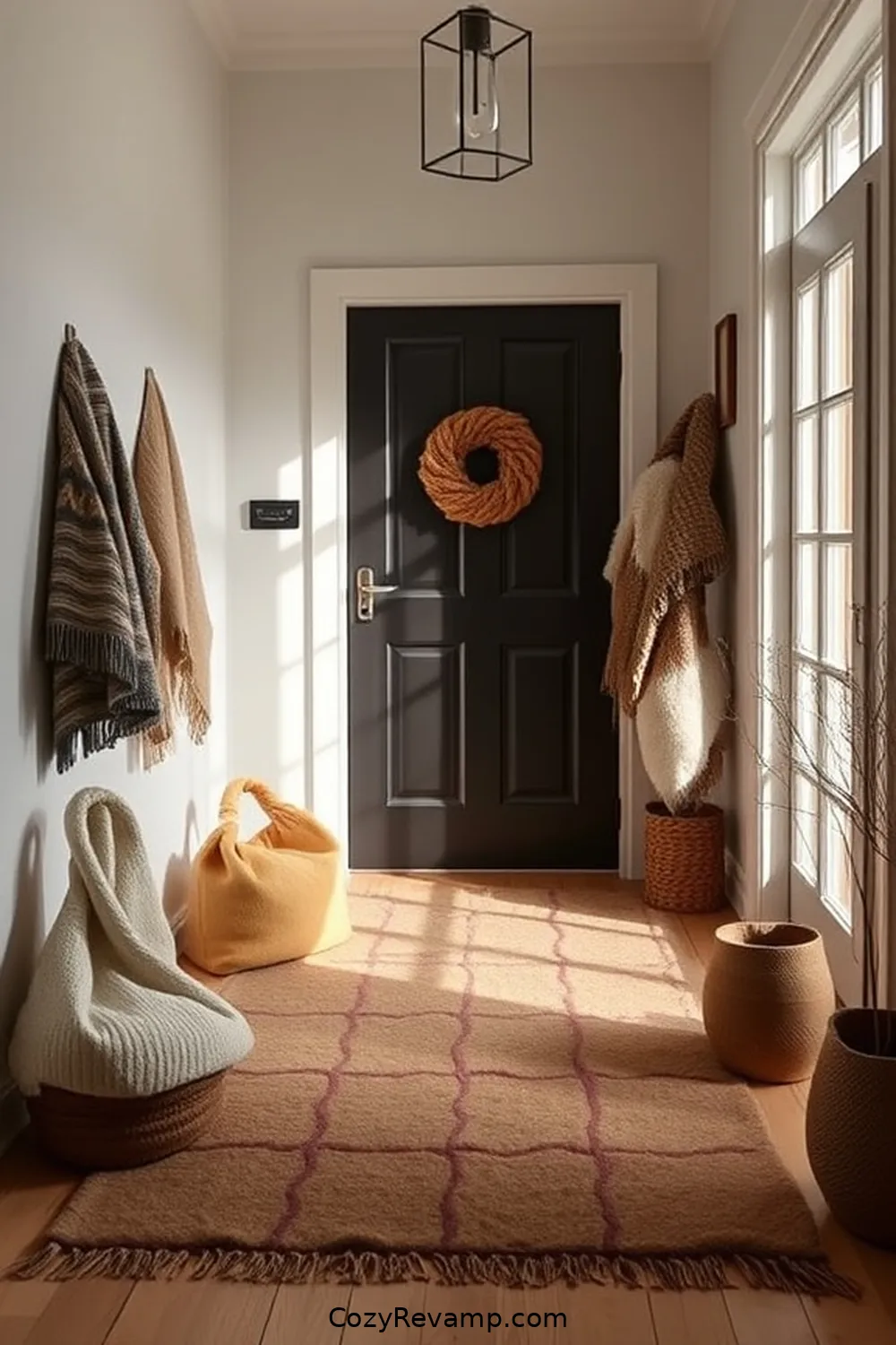 Felted Wool Accessories for Warmth for 24 Ways to Create a Rustic Entryway With Natural Fibers
