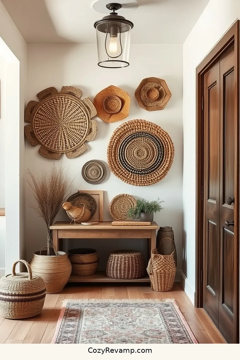 Natural Fiber Wall Art for Texture for 24 Ways to Create a Rustic Entryway With Natural Fibers