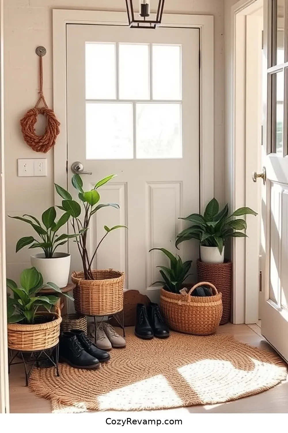 Sisal Doormats to Welcome Guests for 24 Ways to Create a Rustic Entryway With Natural Fibers