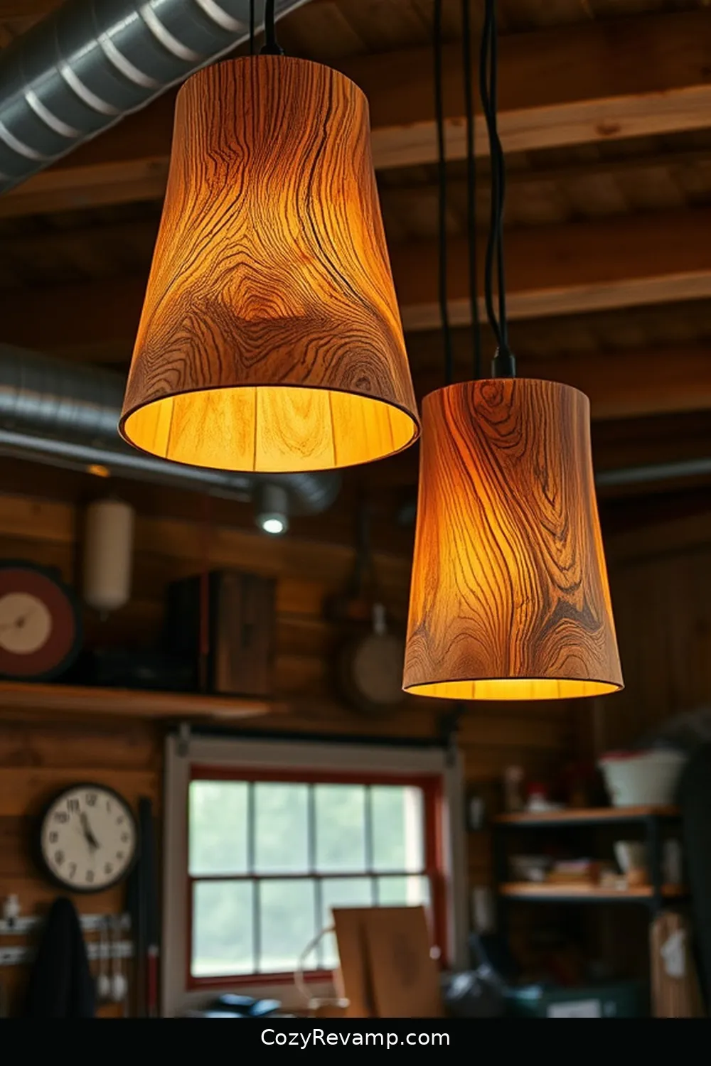 Recycled Wood Lighting Fixtures for 25 Creative Bohemian Garage Ideas With Recycled Wood Material