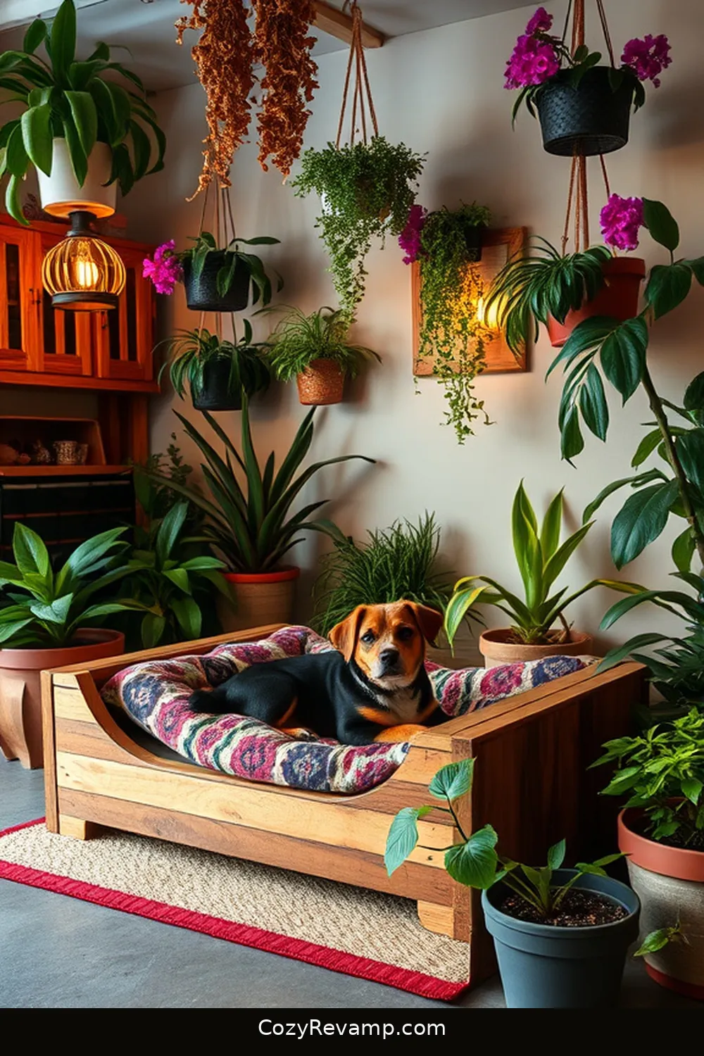 Recycled Wood Pet Bed for 25 Creative Bohemian Garage Ideas With Recycled Wood Material