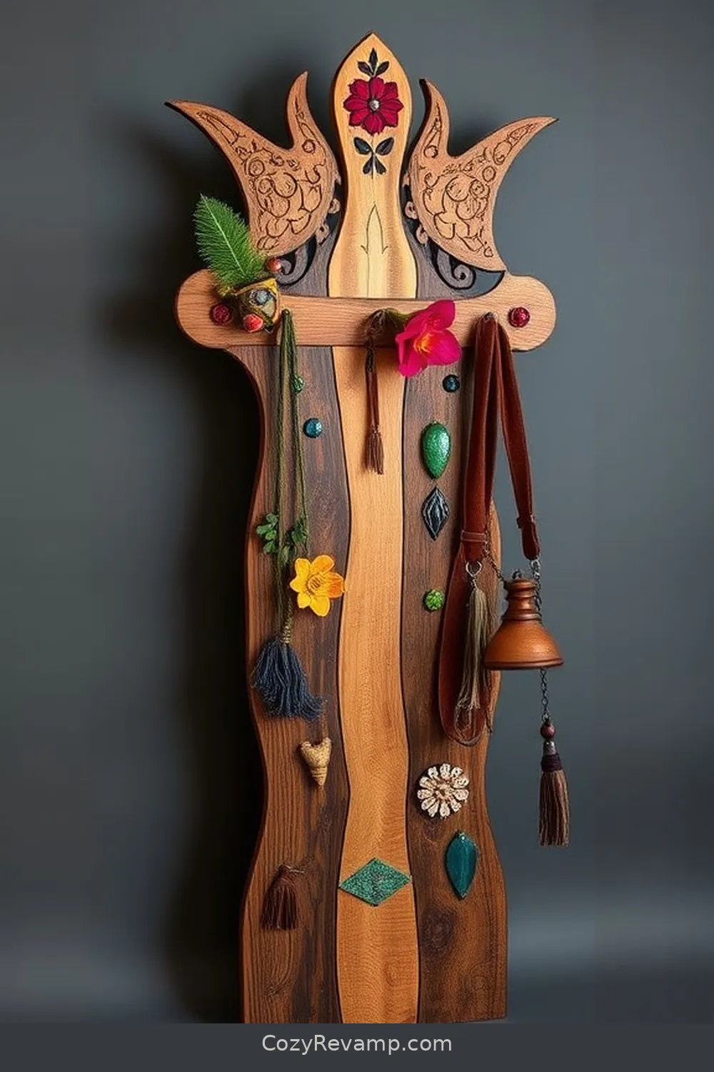 Unique Wood Coat Rack for 25 Creative Bohemian Garage Ideas With Recycled Wood Material