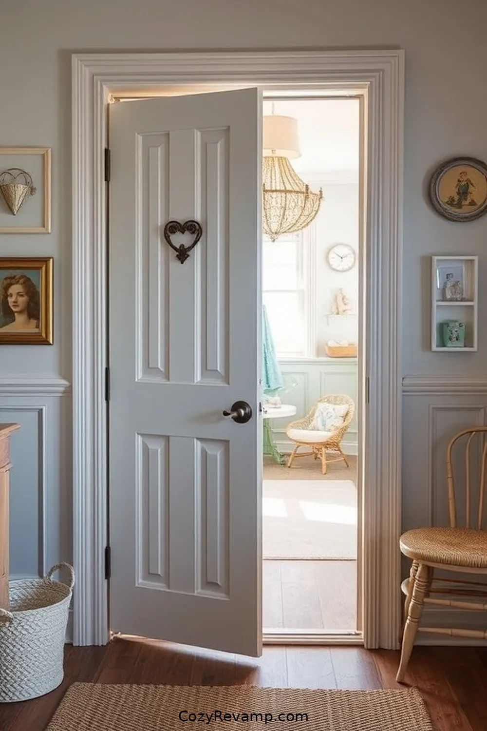 Vintage Door as a Playroom Entrance for 25 Creative Coastal Nursery Ideas Using Reclaimed Materials