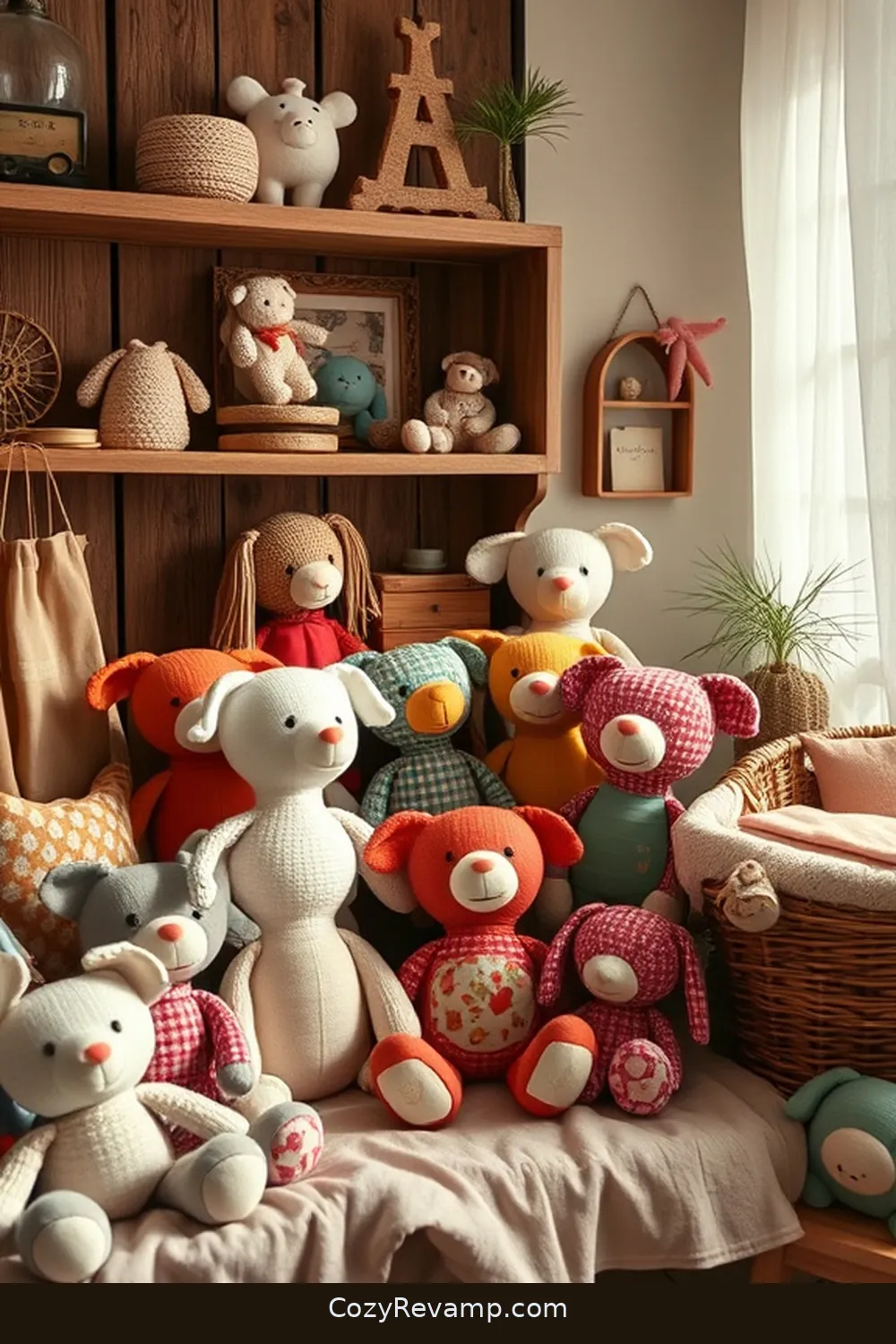 DIY Soft Toy Creations for 25 Creative Rustic Nursery Ideas With Upcycled Fabric Material