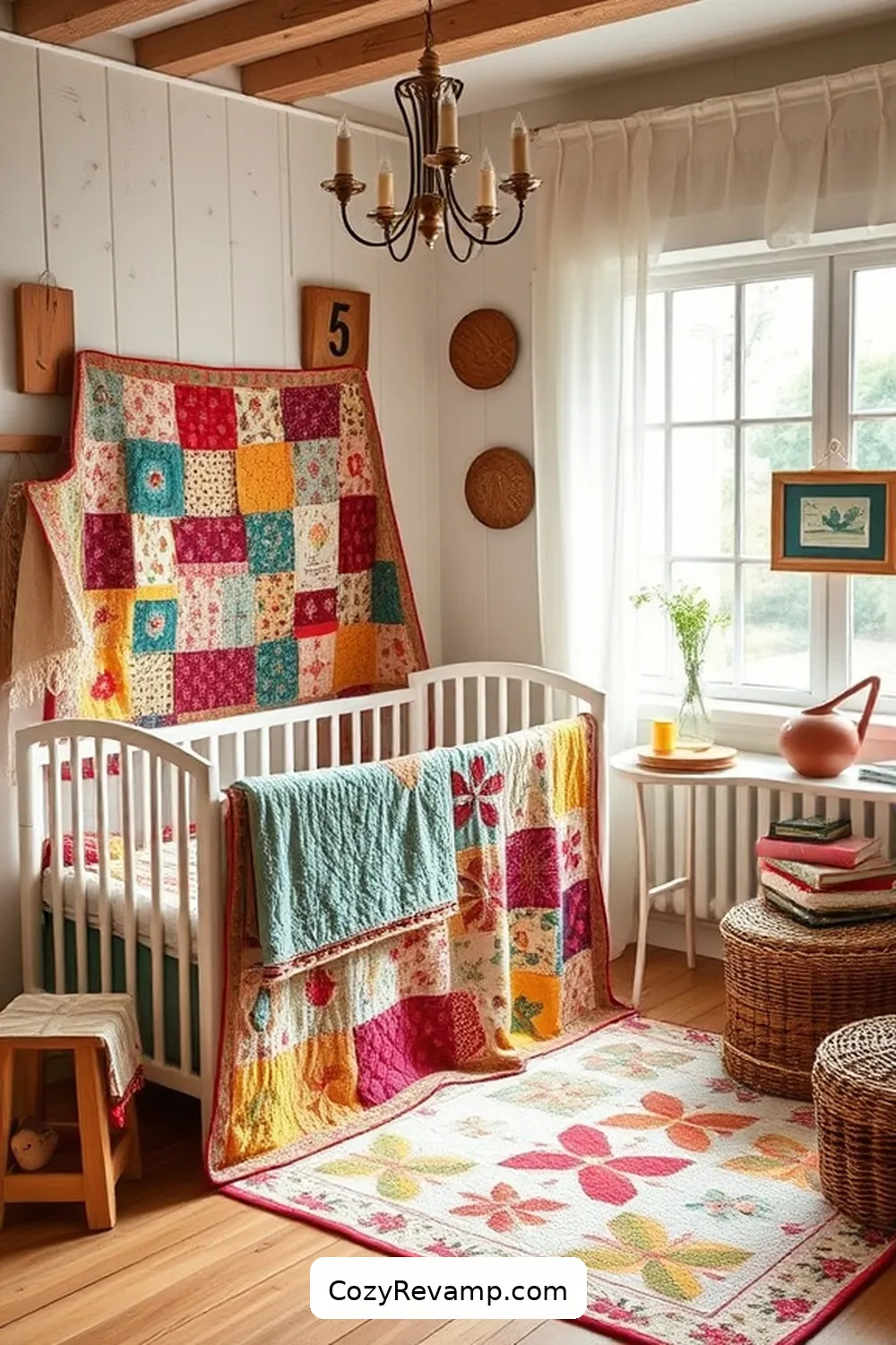 Handmade Quilts From Old Fabrics for 25 Creative Rustic Nursery Ideas With Upcycled Fabric Material