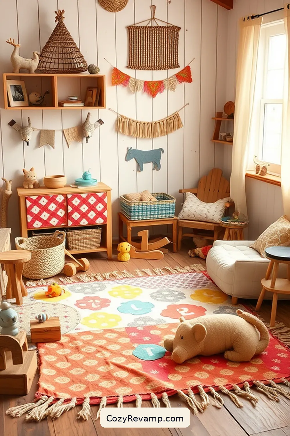 Reclaimed Fabric Play Mats for 25 Creative Rustic Nursery Ideas With Upcycled Fabric Material