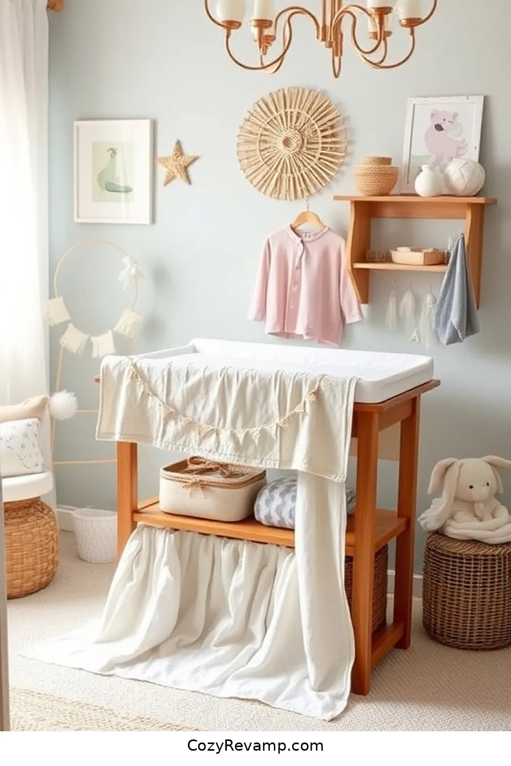 Repurposed Fabric Table Runners for 25 Creative Rustic Nursery Ideas With Upcycled Fabric Material