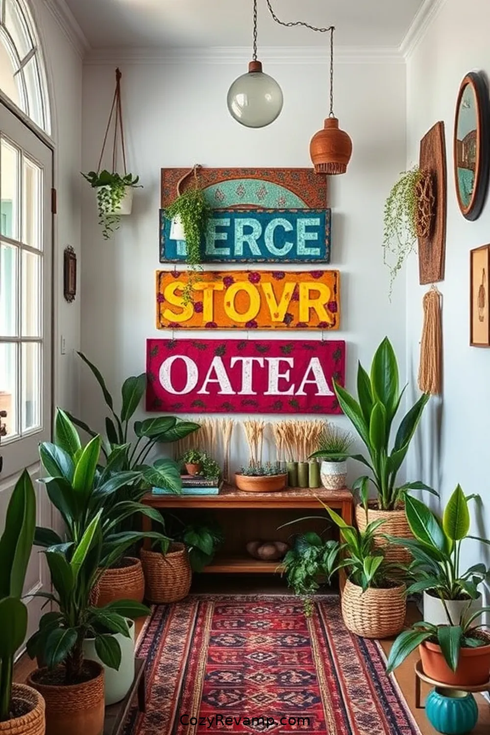 25 Creative Ways to Style a Bohemian Entryway With Upcycled Fabric 19 Personalized Fabric Name Signs for 25 Creative Ways to Style a Bohemian Entryway With Upcycled Fabric