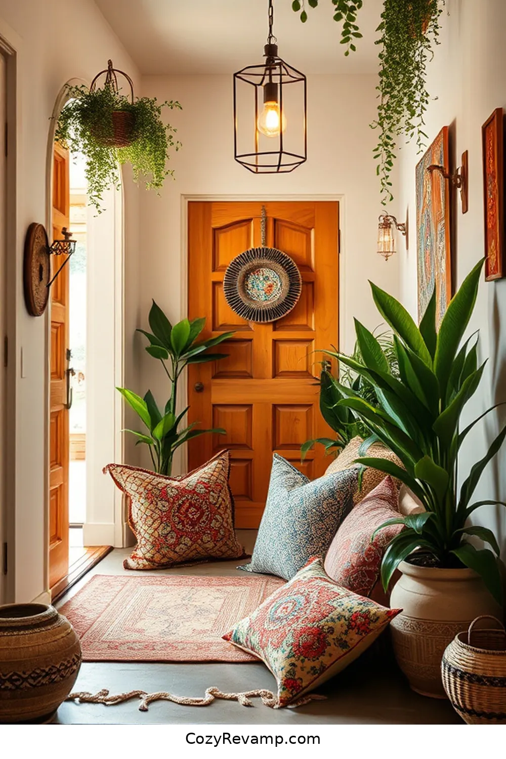 25 Creative Ways to Style a Bohemian Entryway With Upcycled Fabric 7 Upcycled Fabric Pillows for 25 Creative Ways to Style a Bohemian Entryway With Upcycled Fabric
