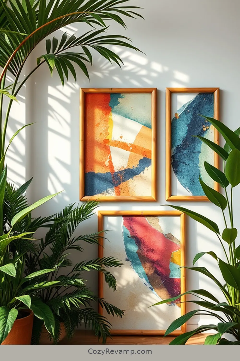 Create Wall Art With Bamboo Frames for 25 Design Tips for a Modern Farmhouse Library Using Bamboo Material