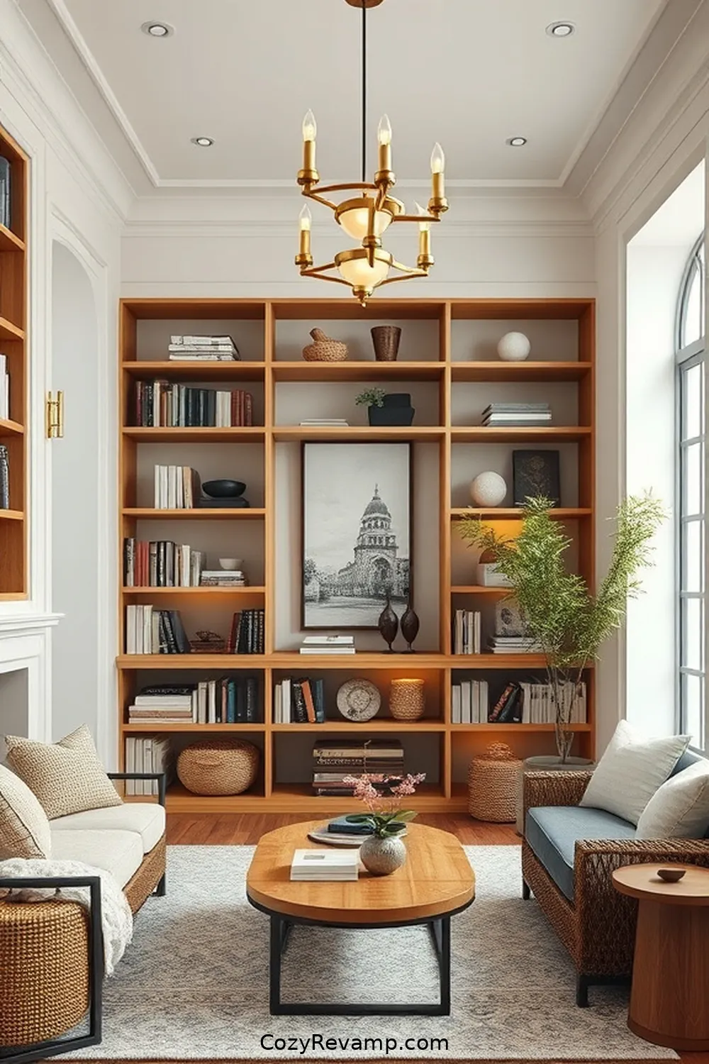 Feature Bamboo Decor to Highlight Farmhouse Style for 25 Design Tips for a Modern Farmhouse Library Using Bamboo Material