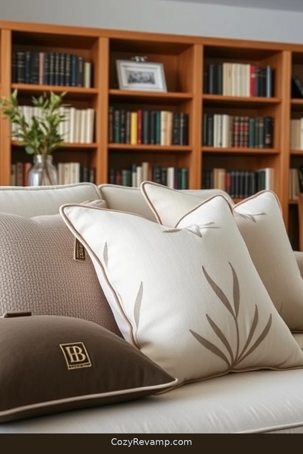 Incorporate Bamboo in Decorative Pillows for 25 Design Tips for a Modern Farmhouse Library Using Bamboo Material