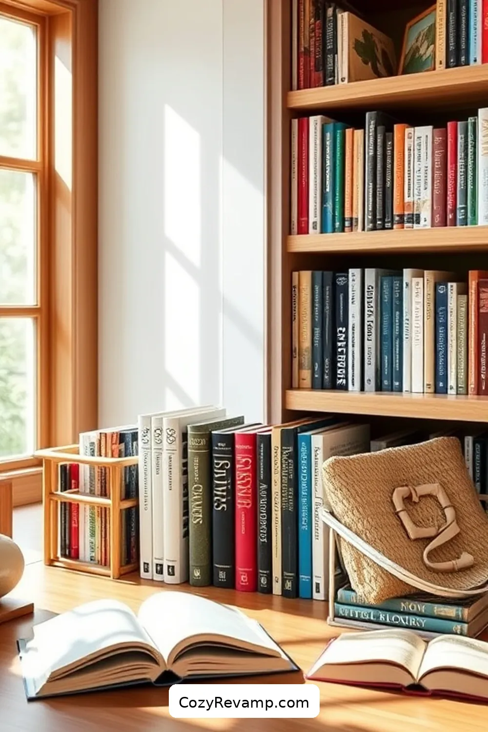 Use Bamboo Bookends to Keep Your Library Tidy for 25 Design Tips for a Modern Farmhouse Library Using Bamboo Material