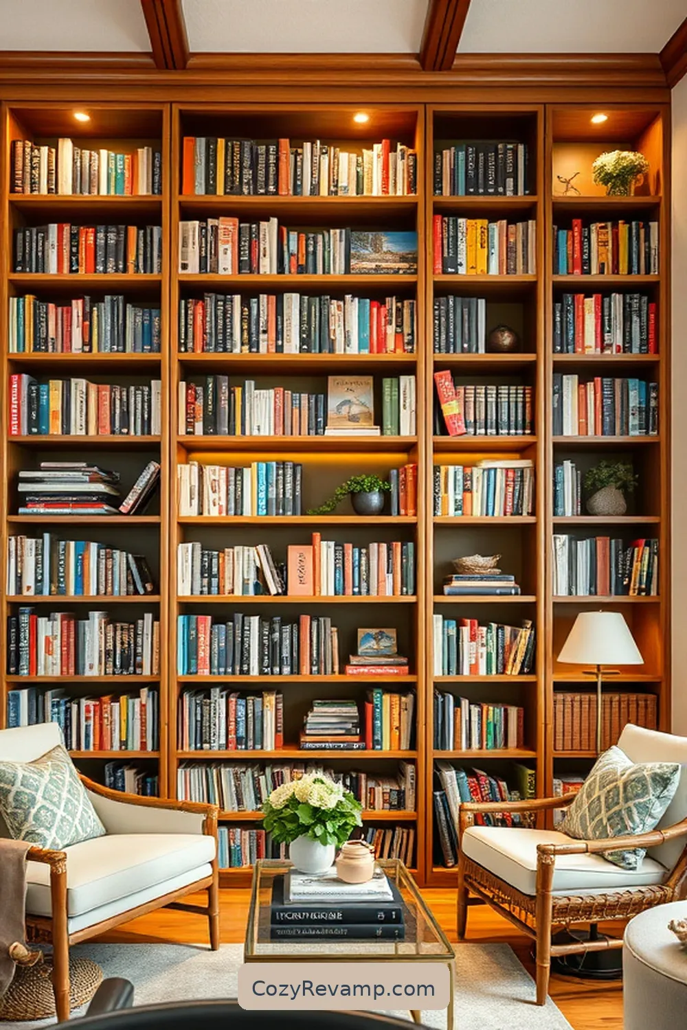 Use Bamboo in Crafting Custom Bookshelves for 25 Design Tips for a Modern Farmhouse Library Using Bamboo Material