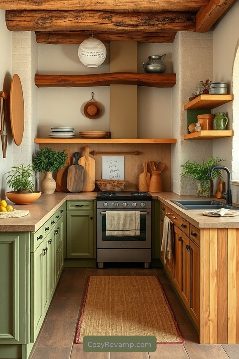 Earthy Color Palette for 25 Essential Elements of a Rustic Kitchen With Natural Fibers and Materials