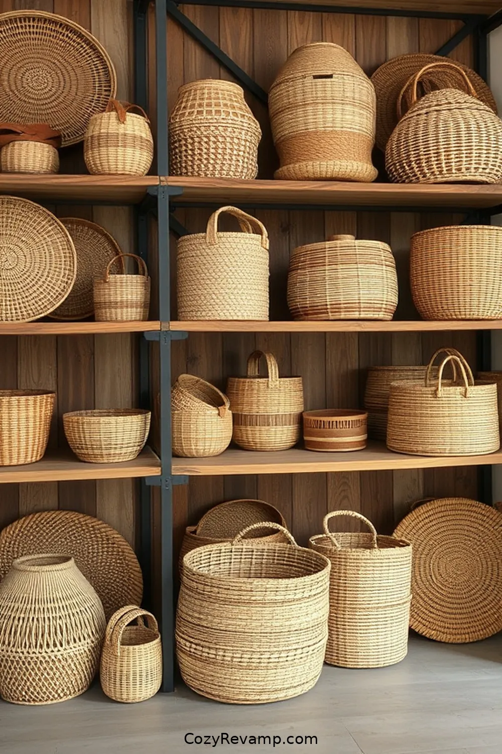 Natural Fiber Baskets for 25 Essential Elements of a Rustic Kitchen With Natural Fibers and Materials