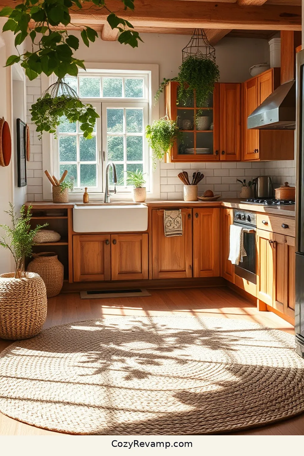 Natural Fiber Rugs for 25 Essential Elements of a Rustic Kitchen With Natural Fibers and Materials