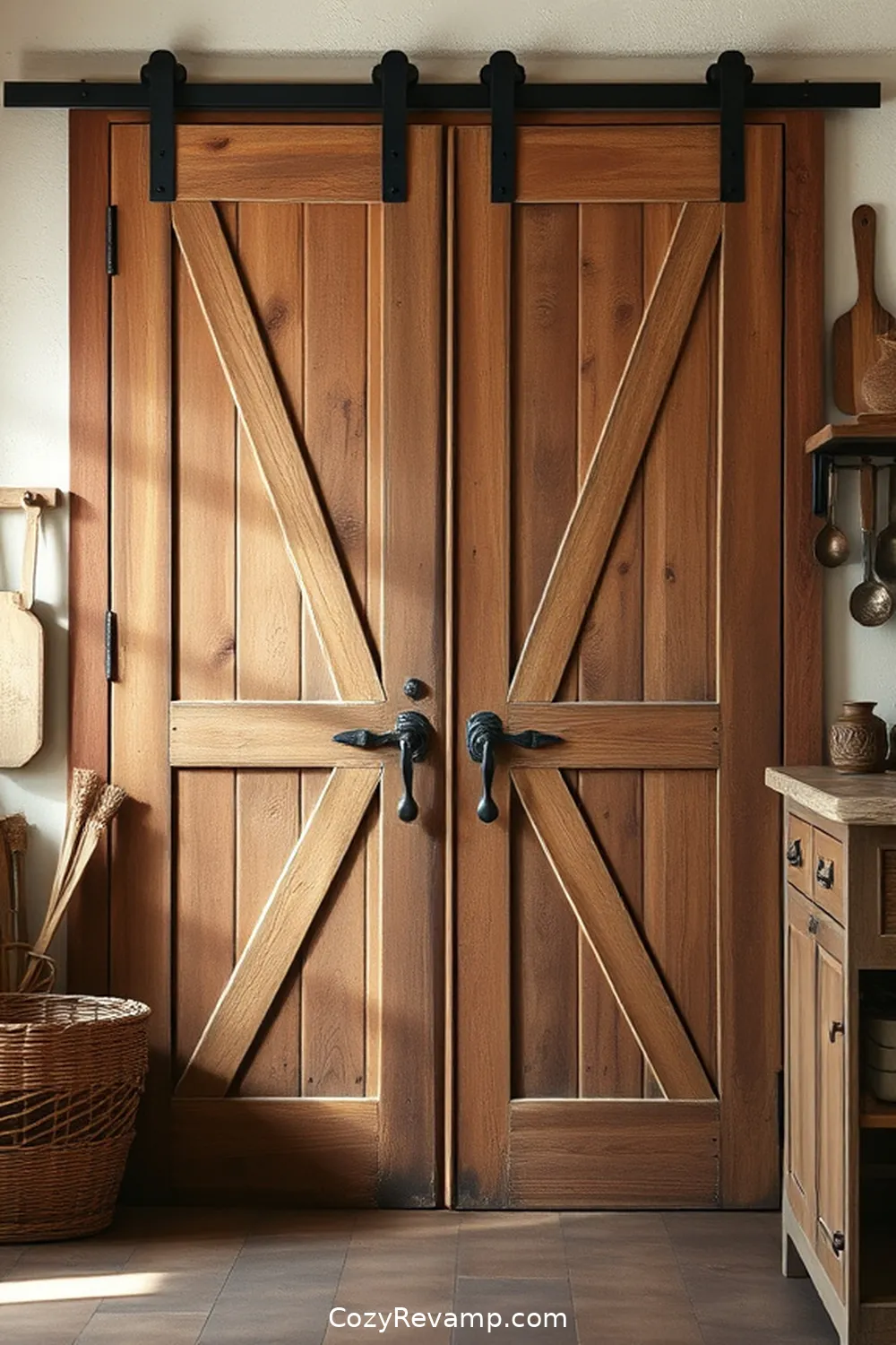 Reclaimed Barn Doors for 25 Essential Elements of a Rustic Kitchen With Natural Fibers and Materials