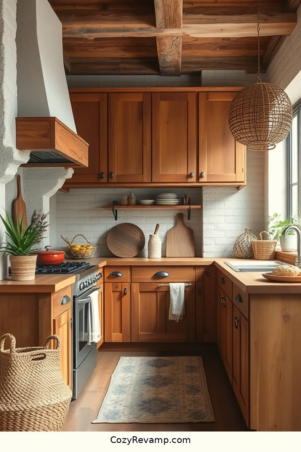 Reclaimed Wood Cabinets for 25 Essential Elements of a Rustic Kitchen With Natural Fibers and Materials