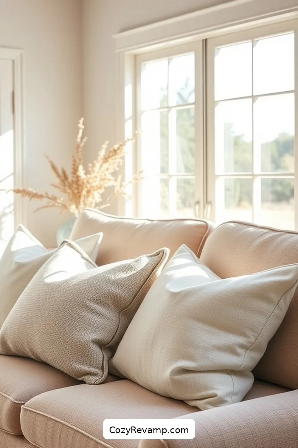 Organic Cotton Pillows for 25 Essential Materials for Modern Farmhouse Living Rooms With Solar-Powered Lights