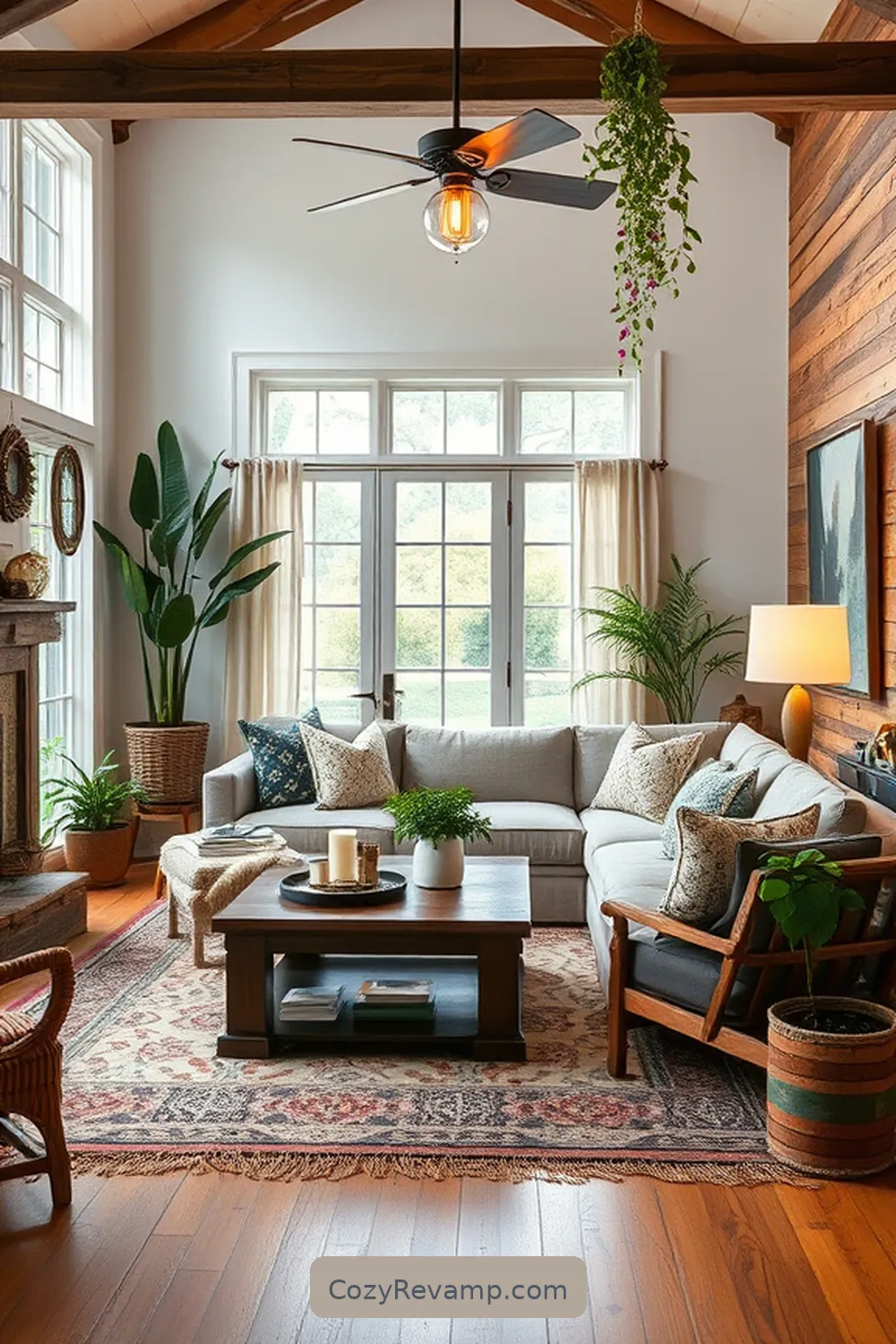 Upcycled Decor for 25 Essential Materials for Modern Farmhouse Living Rooms With Solar-Powered Lights