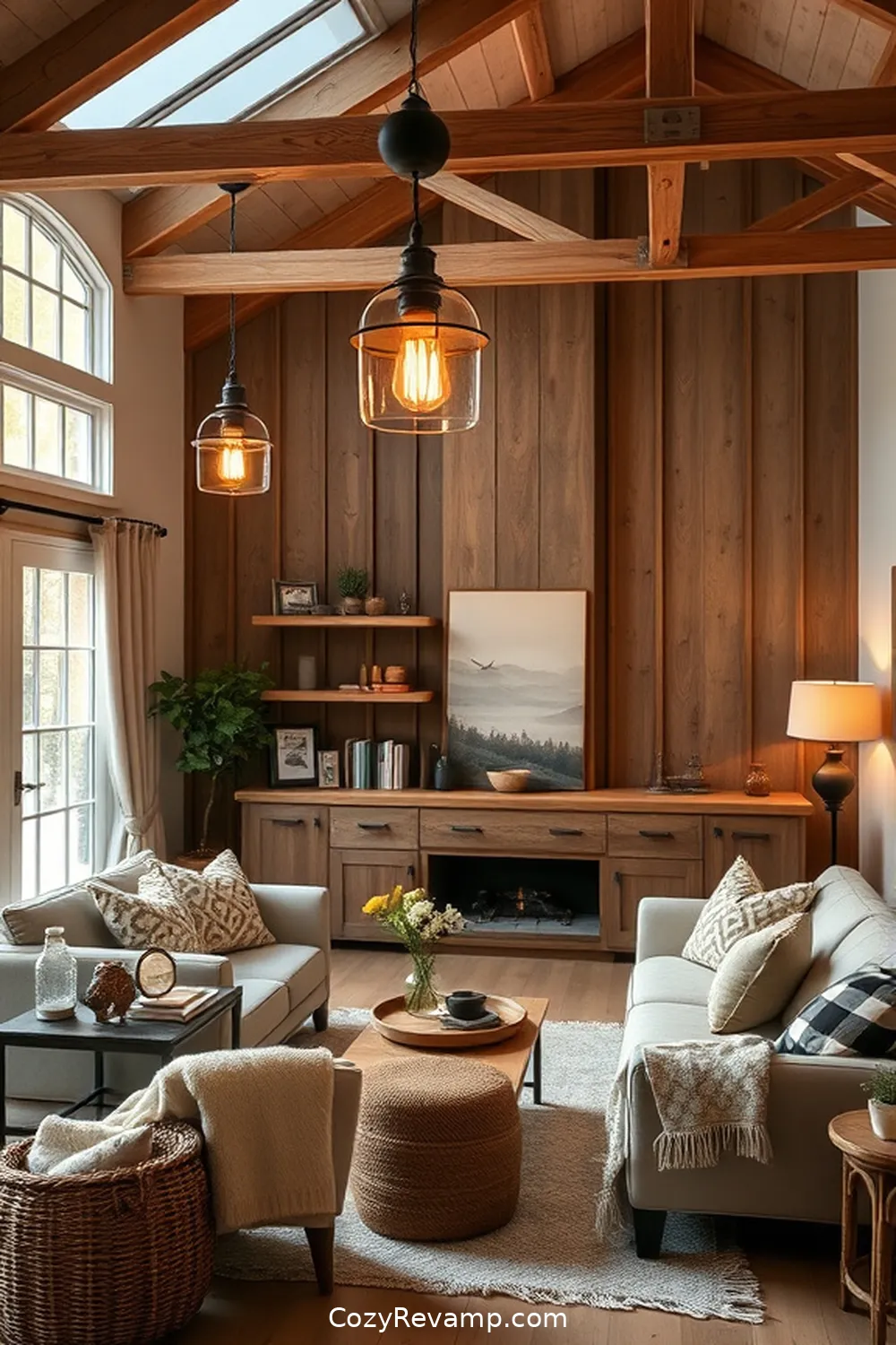 Vintage-Inspired Lighting for 25 Essential Materials for Modern Farmhouse Living Rooms With Solar-Powered Lights