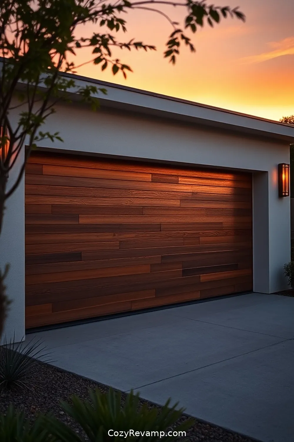 25 Essential Materials for a Mid-Century Modern Garage With Solar-Powered Lights 23 Modern Garage Doors for 25 Essential Materials for a Mid-Century Modern Garage With Solar-Powered Lights